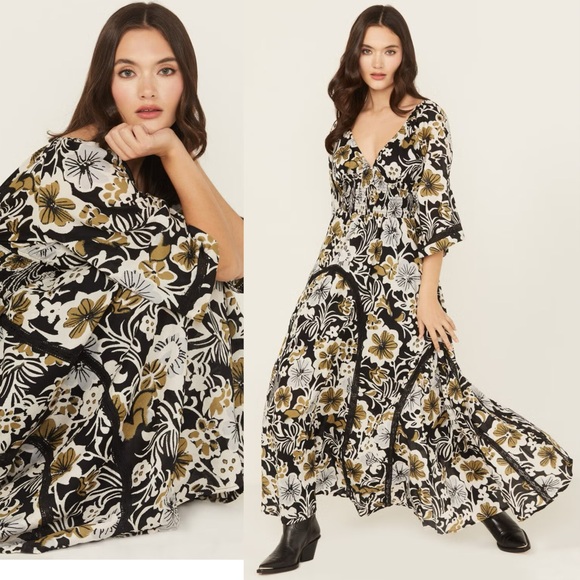 Free People Dresses & Skirts - Lovely! Free People Dixie Floral Print Maxi Dress, NEW size xs